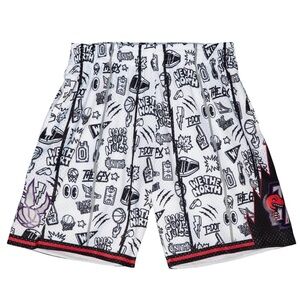 MITCHELL & NESS NBA DOODLE SWINGMAN SHORTS TORONTO RAPTORS 1998 Sz l
